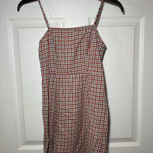 Plaid Fitted Mini Dress